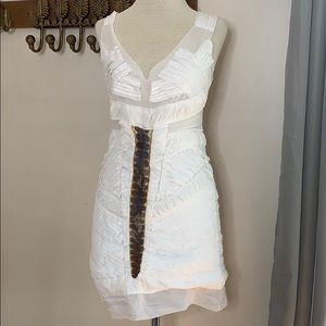 Derek Lam White Snake skin Mini Sheath Dress